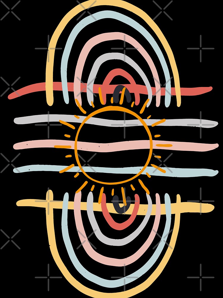 multicolor abstract sun illustration by Doucheka