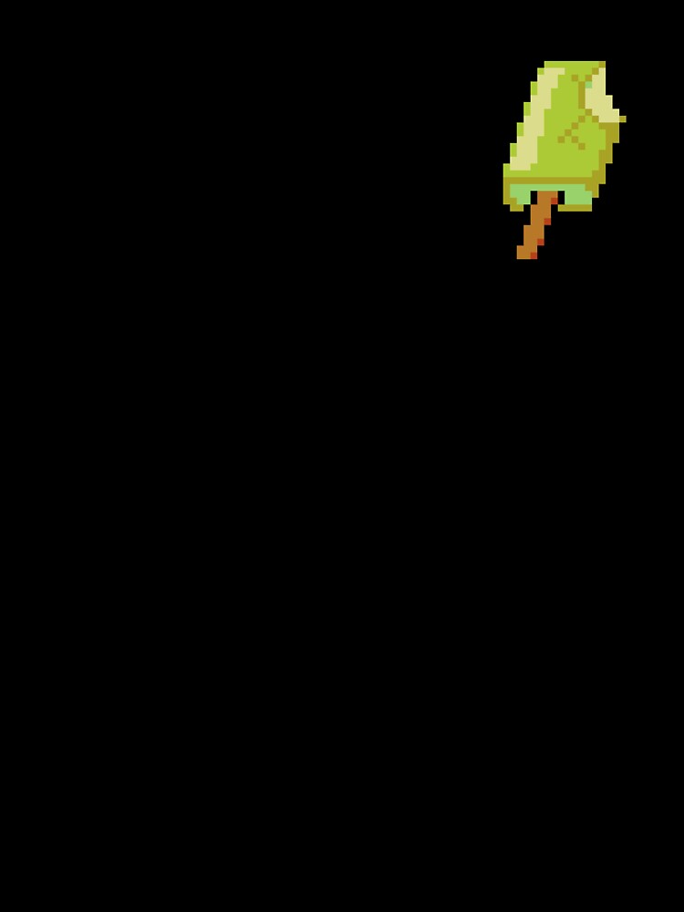Pixel Banana and cream popsicle - pixel food art by LittleFoodShop