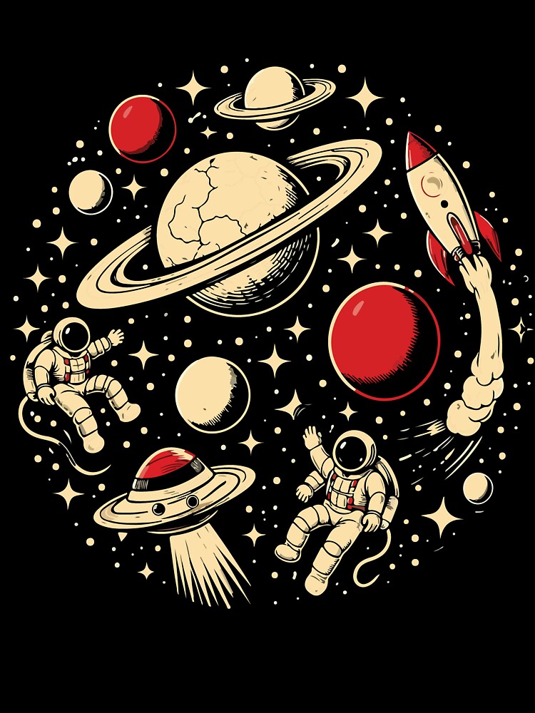 Cool Astronaut Space Galaxy Rocket Funny Kids Design Boys Girls by kiralynstration