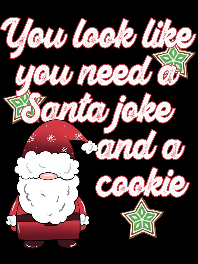 Funny Christmas Dad Joke You Need a Santa Joke and a Cookie by OliviaGbyKyro