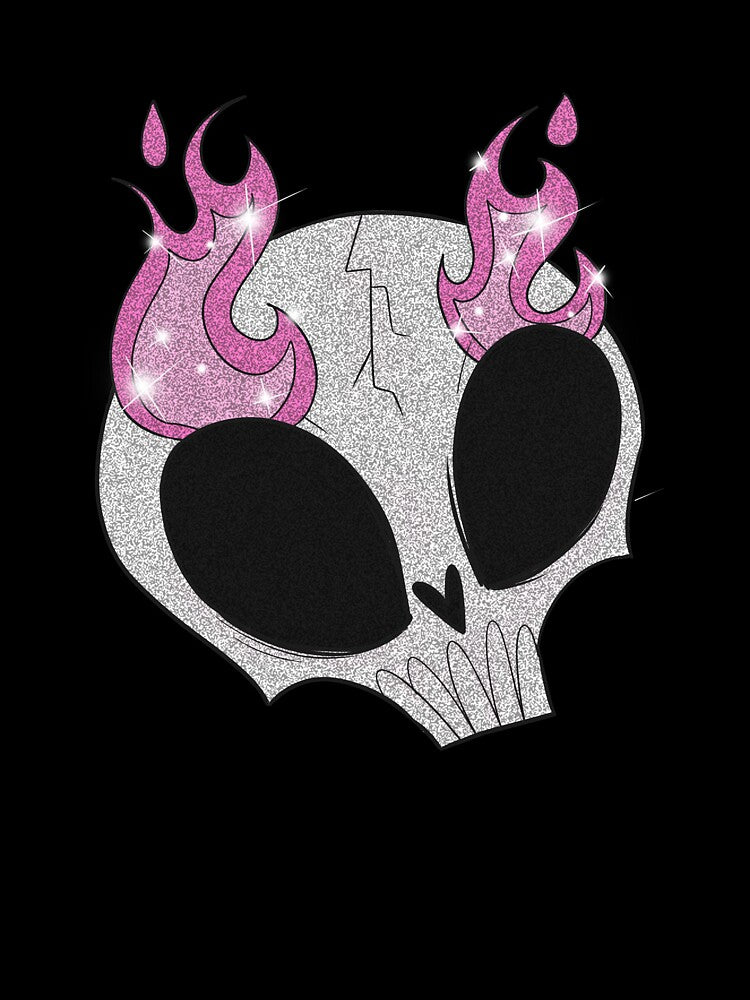 Pink Fire Skull by gross-girl99
