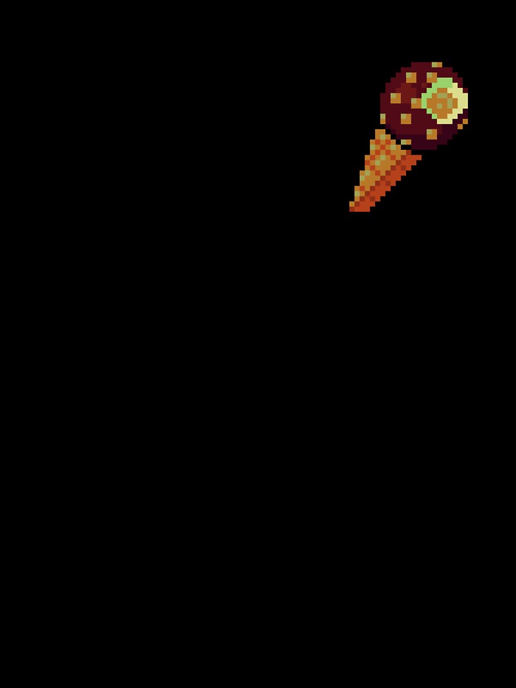 Pixel Chocolate drumstick Ice Cream - pixel food art by LittleFoodShop