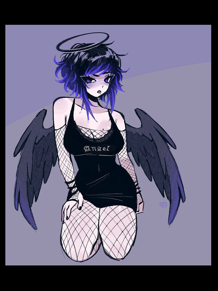 Goth Angel Anime Girl by ShikiGum