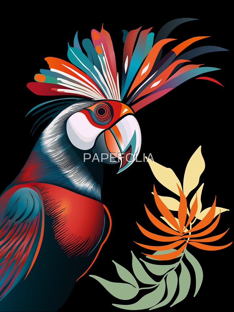 Abstract Crested Parrot by PAPEFOLIA