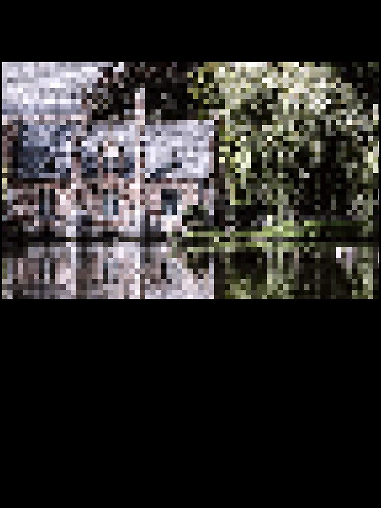 Pixelated Willow Tree on the Lake Scene by Potato Quality Prints