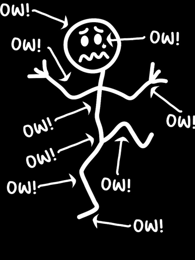 Ow Ow Ow Stick Character Figure Chronic Pain by TomatiLove