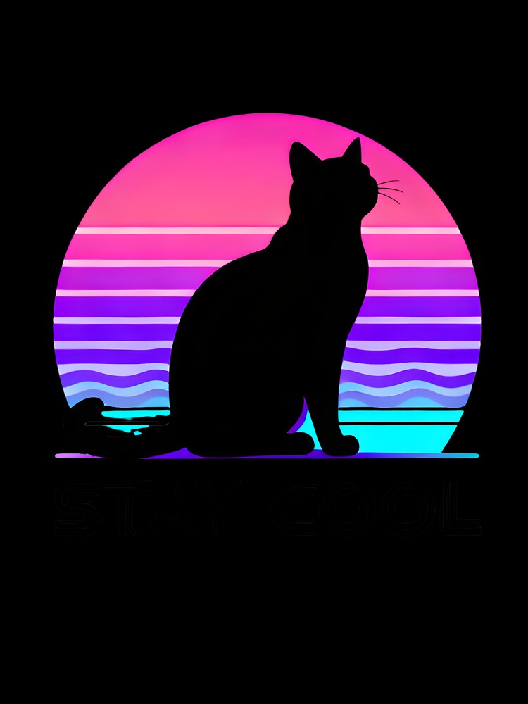 Retro 90s Cat - Vaporwave Aesthetics & Vintage Streetwear by SubliStudio365
