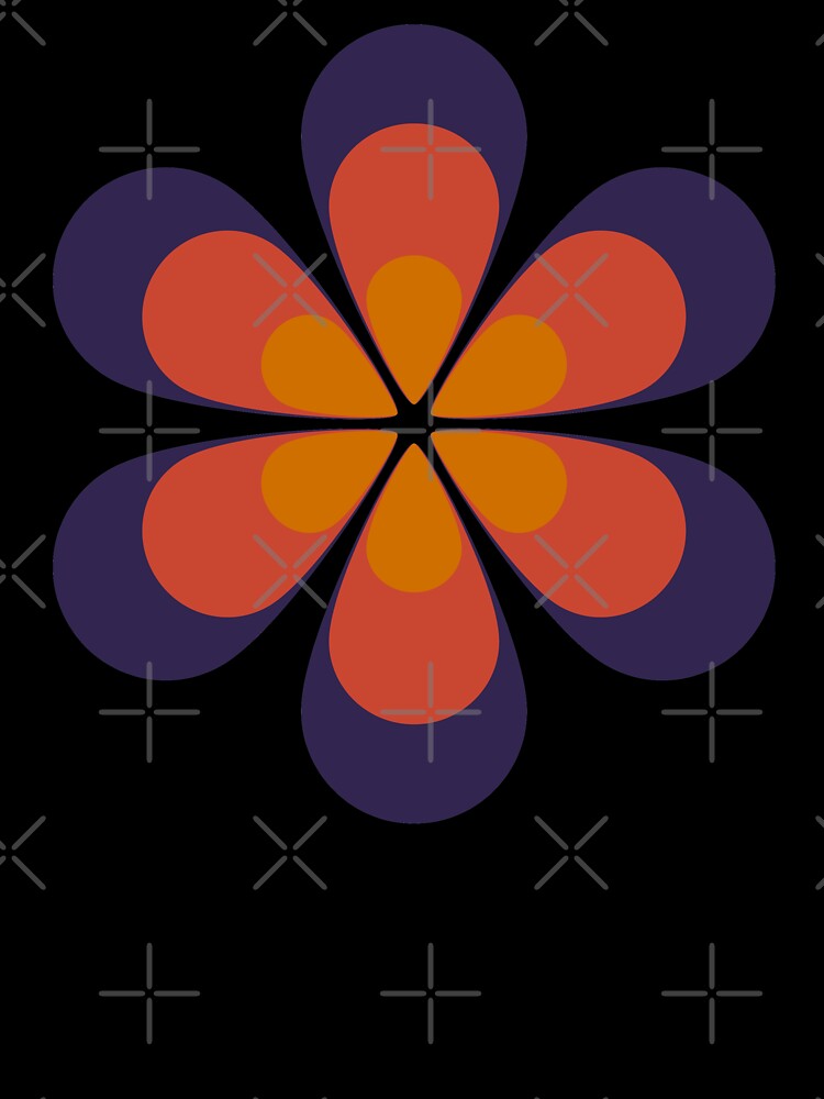 6 Petals Retro Flower by designandclouds