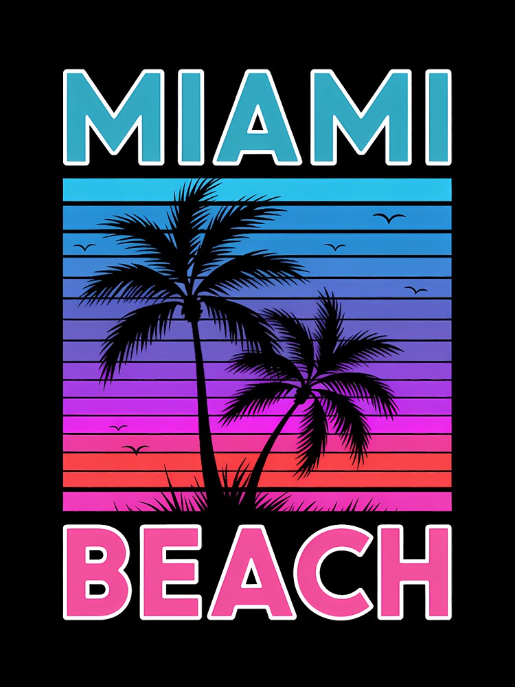 Miami Beach Novelty I Love Miami, Miami by IdunayaStore