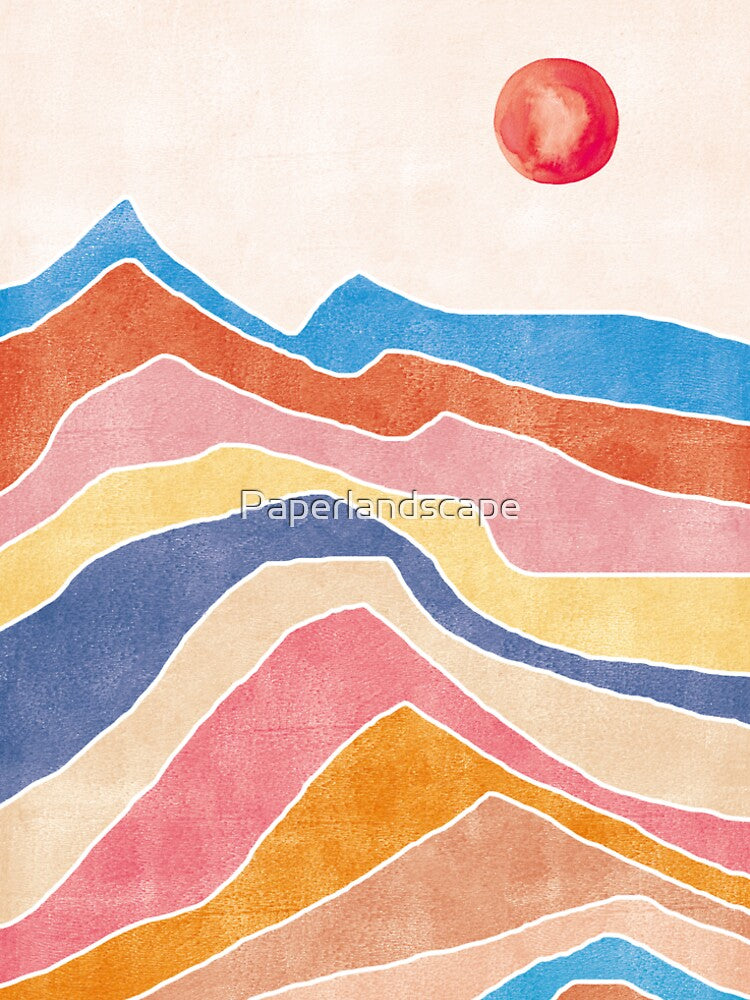 Colorful landscape monotype by Paperlandscape