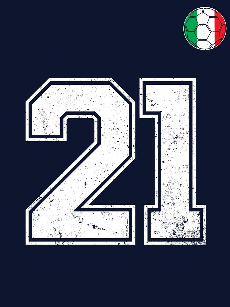 Italy Soccer Number 21 Vintage Sports Fan by RoyesButler