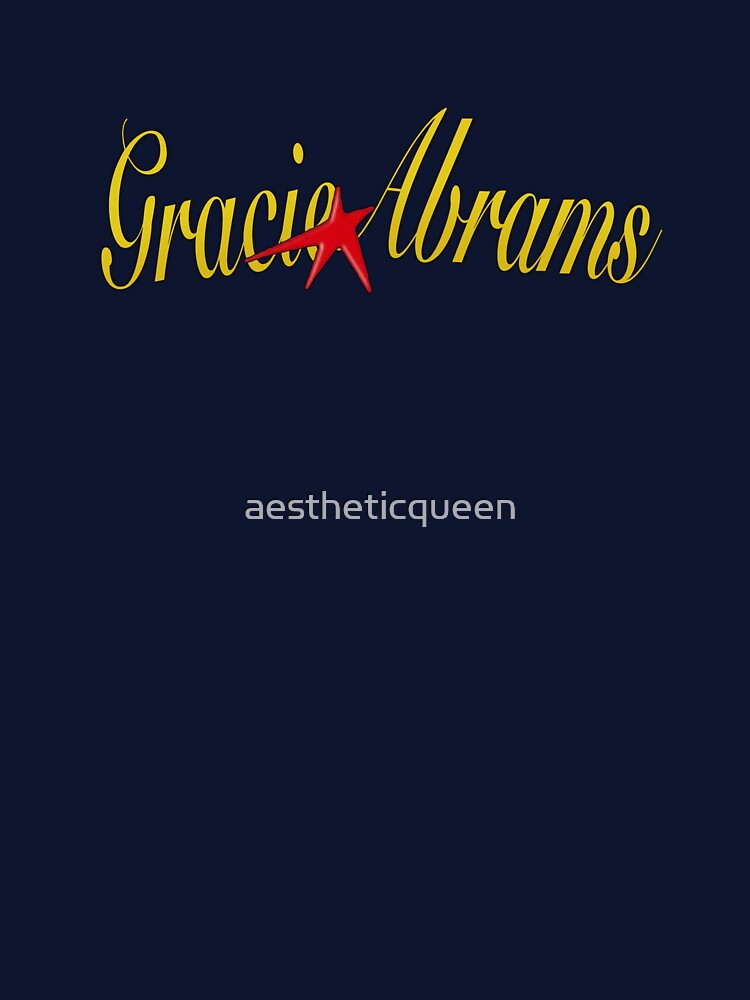Gracie Abrams Red Star Cursive Lettering Logo by aestheticqueen