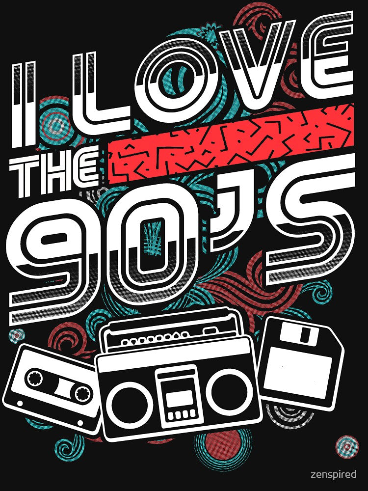 I Love The 90s Retro Nineties Pop Culture Throwback by zenspired