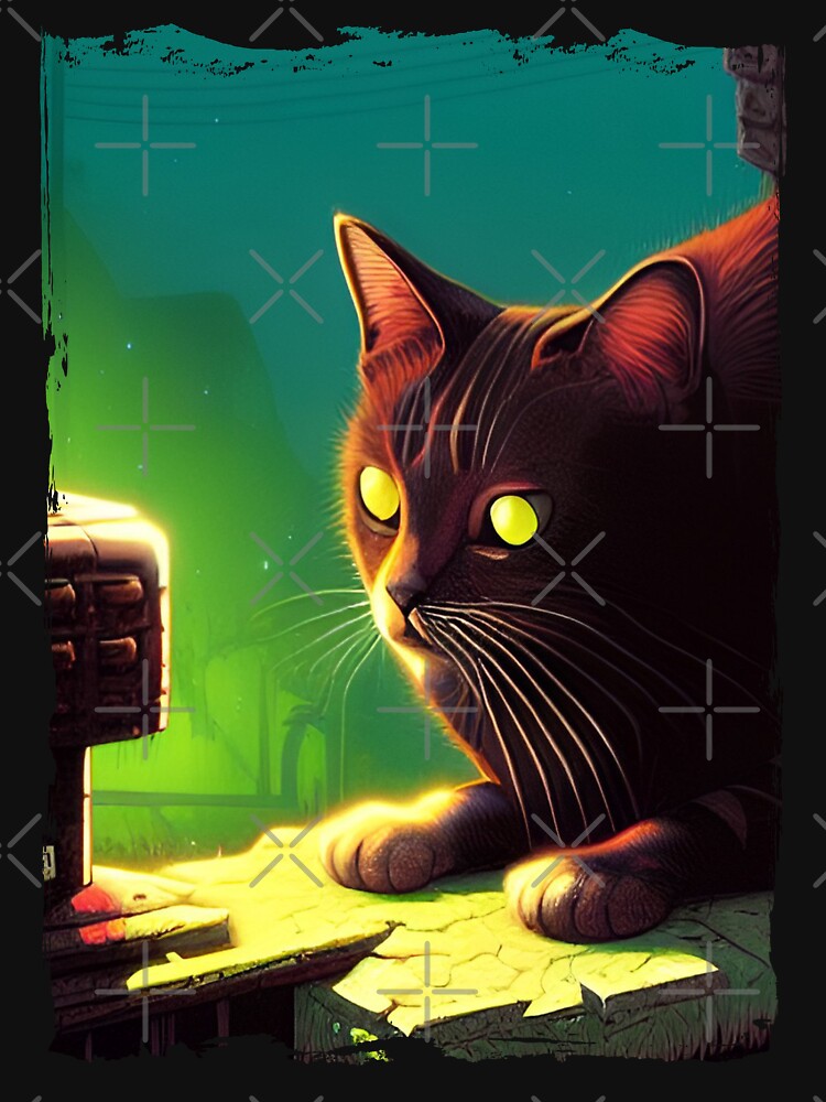 Sad Cat in Grunge 2 by GeminiDaydreamer