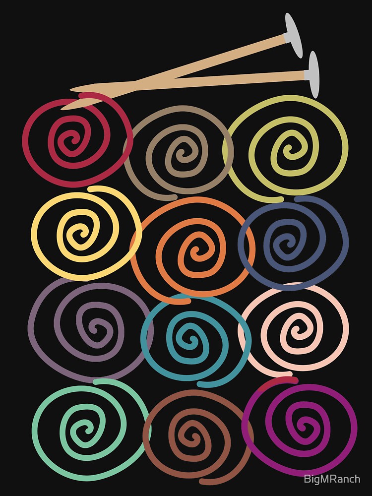 Colorful yarn balls with knitting needles by BigMRanch