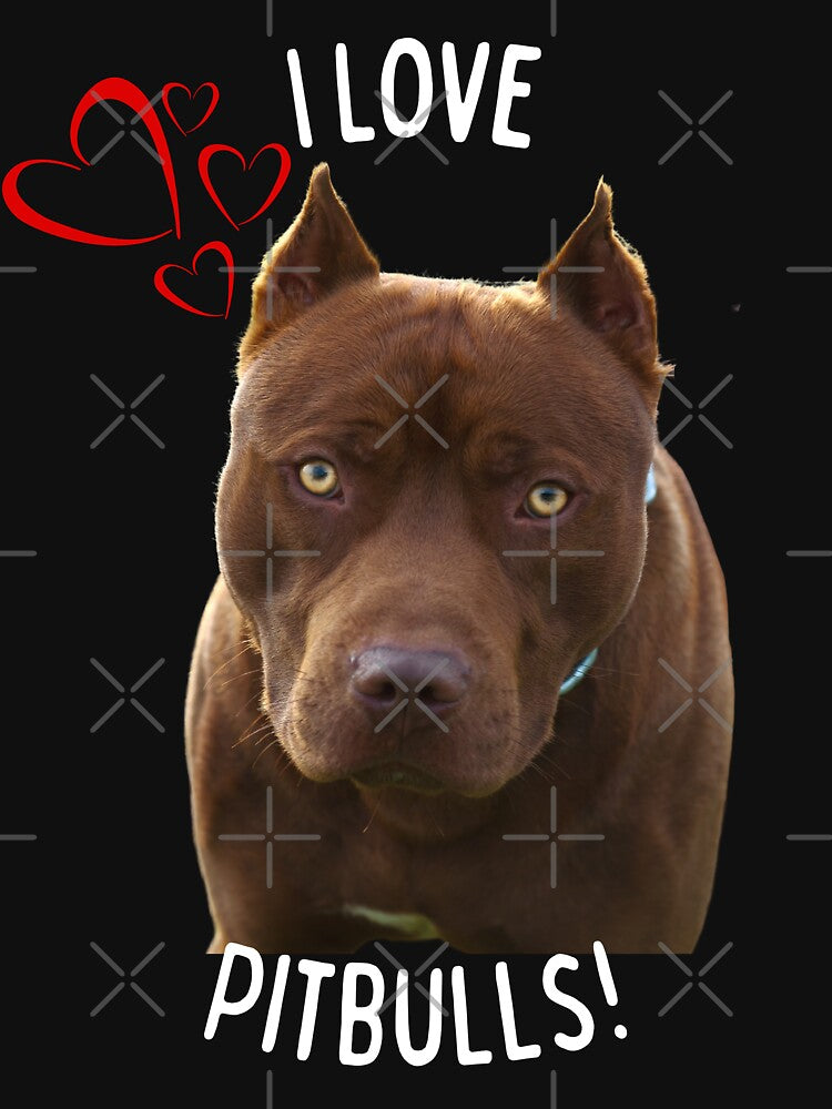 I Love Pitbulls - With Red Hearts by Maylene1