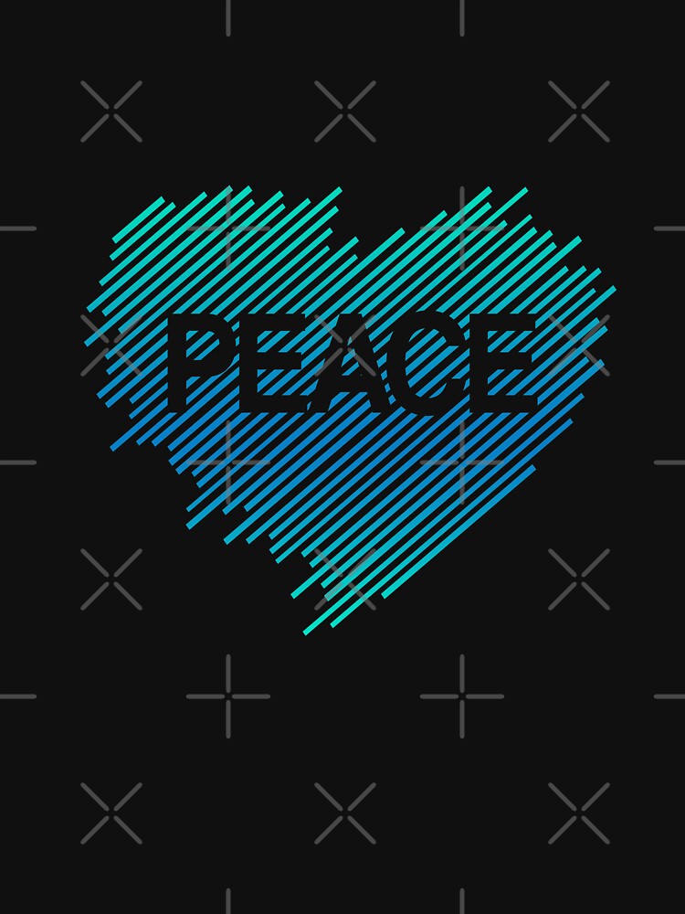 Unity Love Peace Heart Hippie Gift by MintedFresh