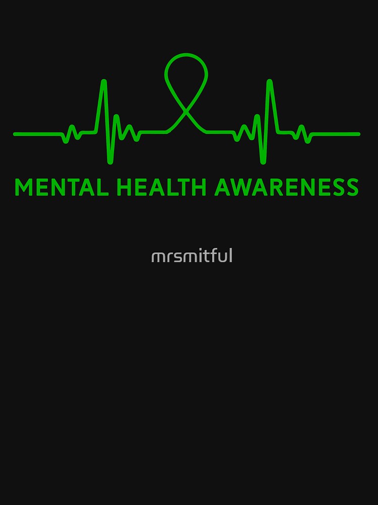 Depression Anxiety Mental Health Awareness Ribbon T-Shirt Tee Gift by mrsmitful