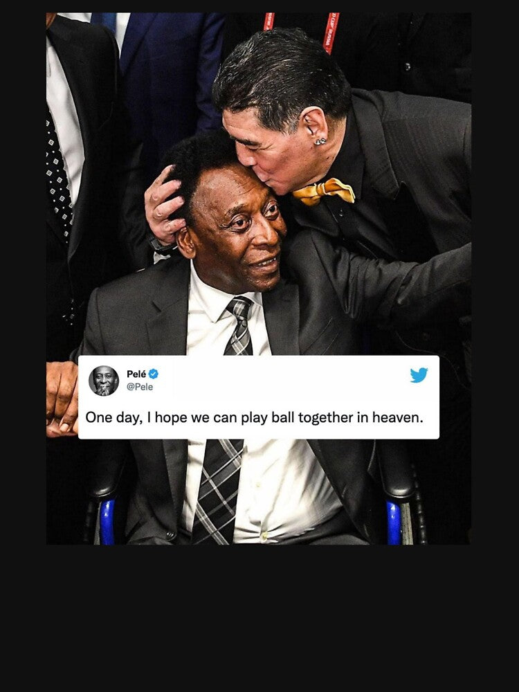 Pele Quote - One day, I hope we can play ball together in heaven by Mr  Shy
