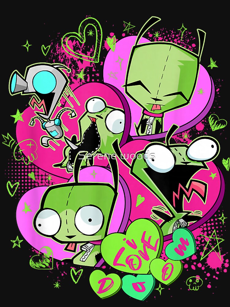Invader Zim Valentine's Day Gir I Love Doom Poster by Serene woods