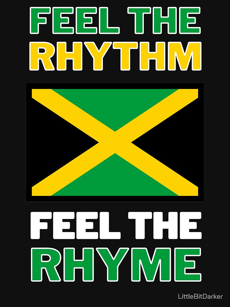 Jamaican Flag - Feel The Rhythm, Feel the Rhyme Invert - Cool Runnings, Jamaican Bobsled Film Nostalgic 90s - Invert Design by LittleBitDarker
