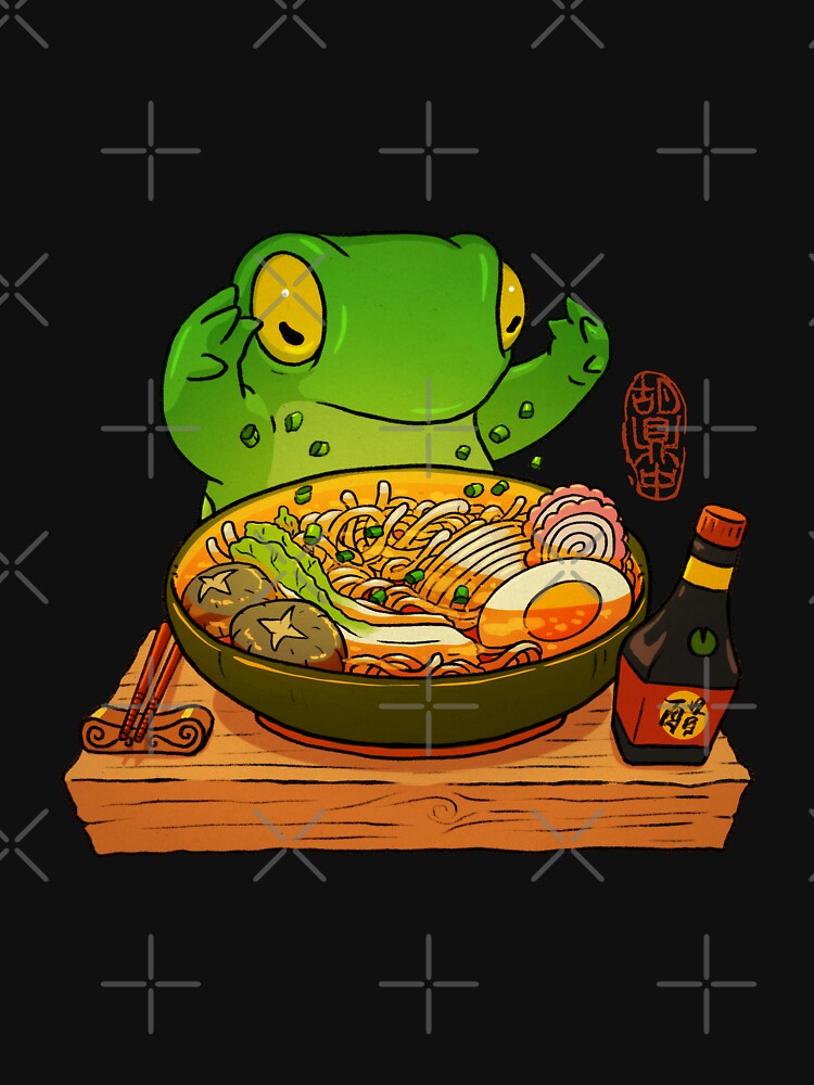 frog making ramen art by DingHuArt