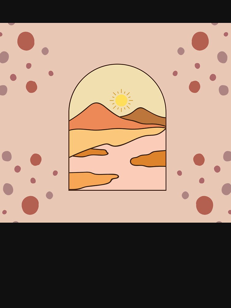 Boho Sunset Desert - Minimalist Warm Tones Landscape Art by Dshoppin