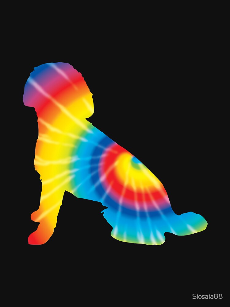Tie Dye Labradoodle Rainbow Print Dog Hippie Peace Gift by Siosaia88