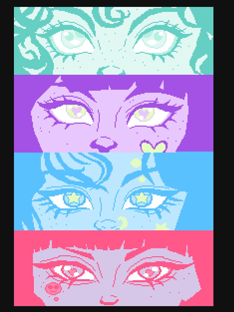 Kawaii Pixel Faces by LilSeashell