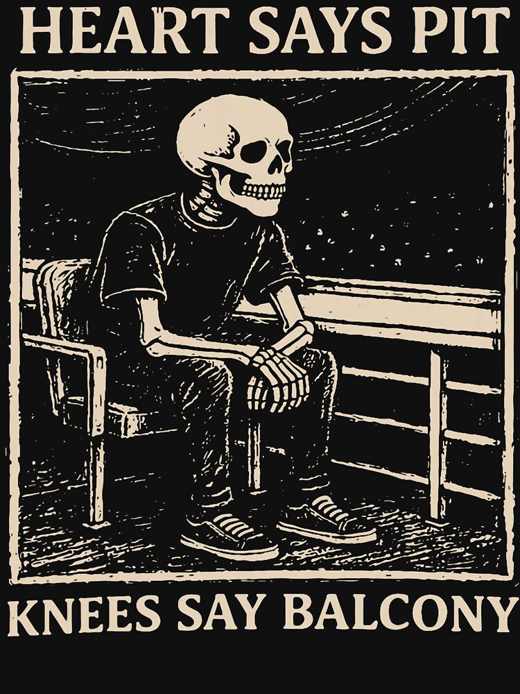 Heart Says Pit Knees Say Balcony Retro Vintage by Michasstuckey