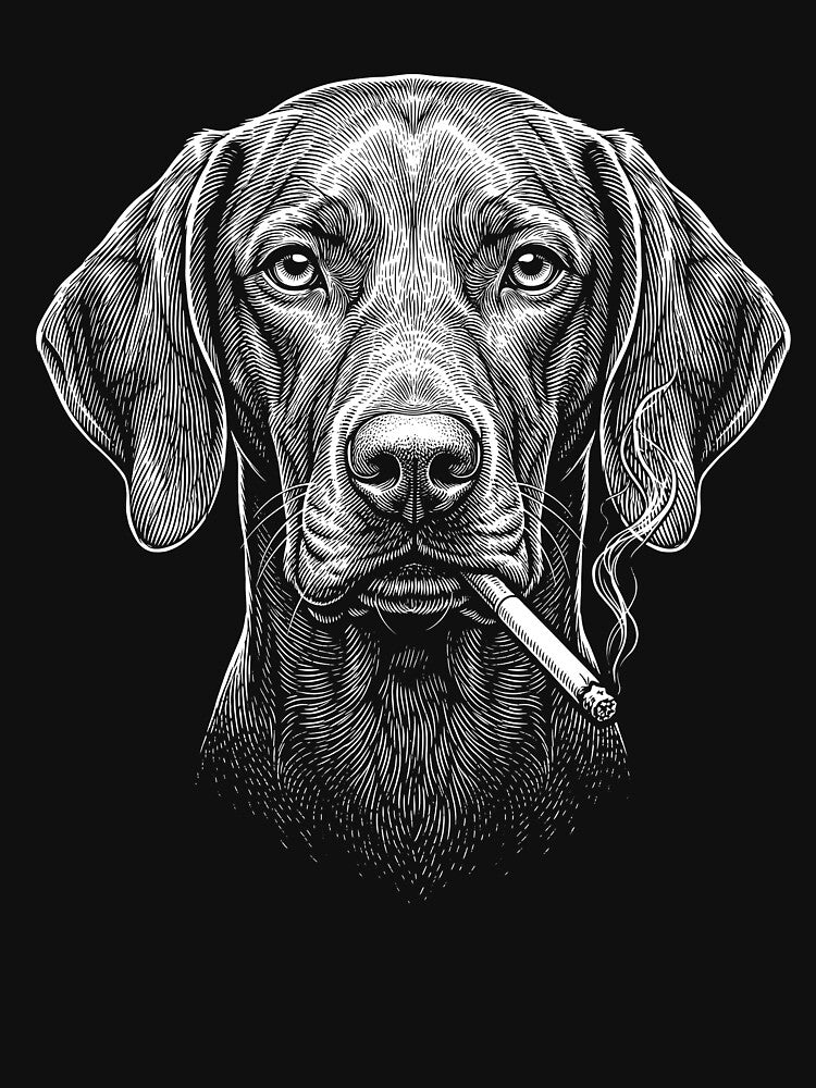 Funny Vizsla Smoking Meme Dog Owner by DoodleTortle