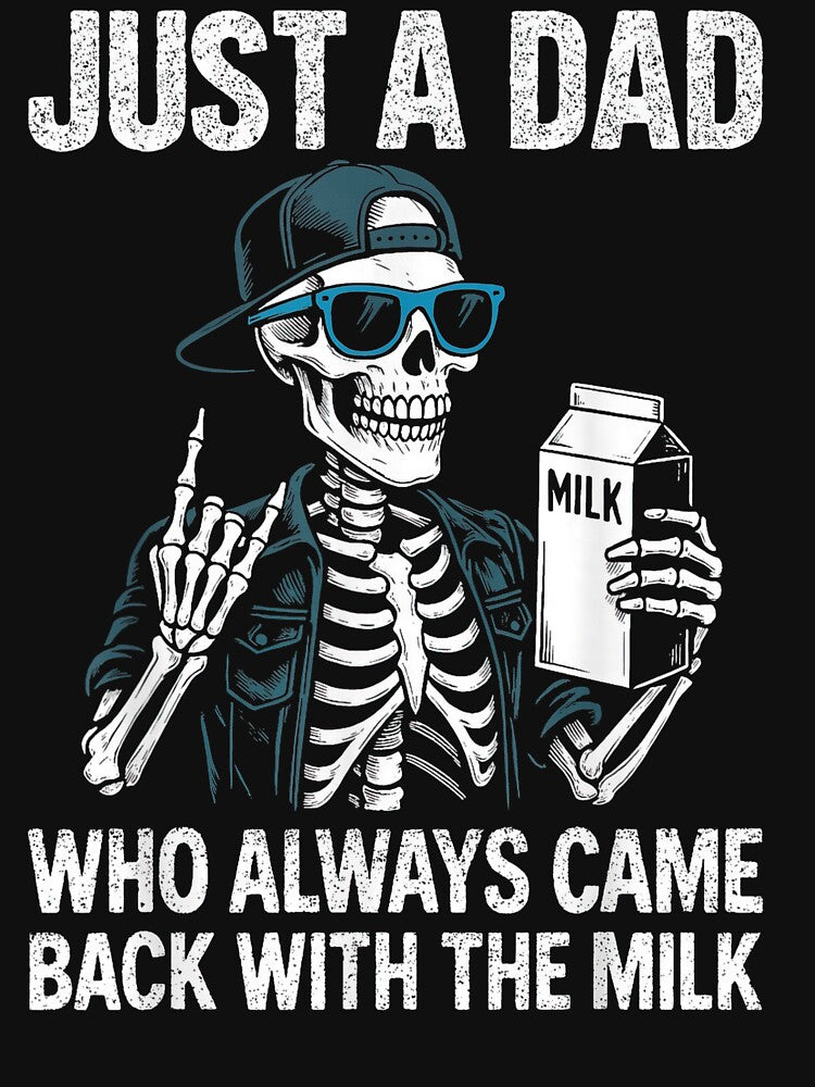 Funny Skeleton Dad Milk Joke Classic T-Shirt by Lilbahlil