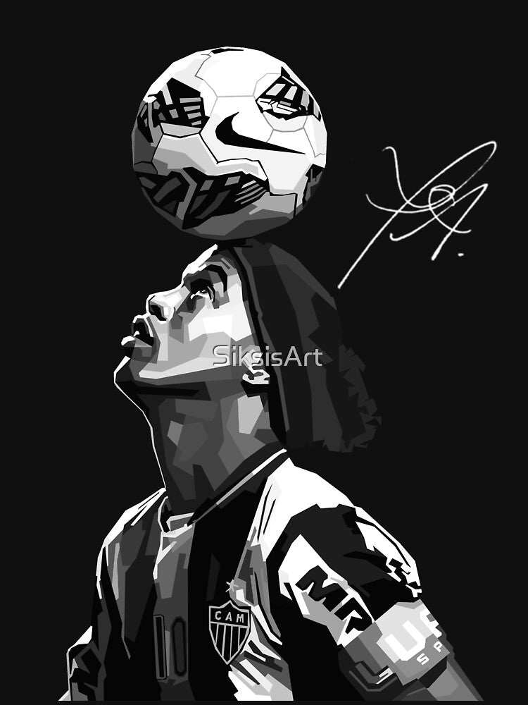 Ronaldinho Black and White by SiksisArt
