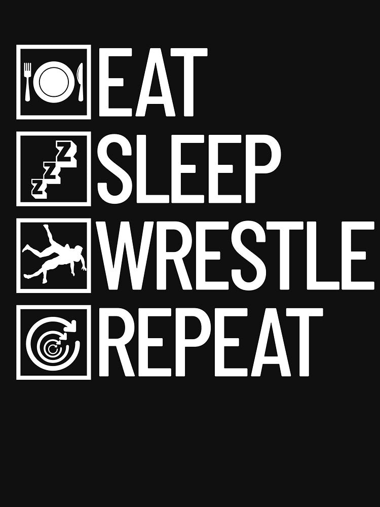 Eat Sleep Wrestle Repeat Wrestling Gear by DynamicDesign