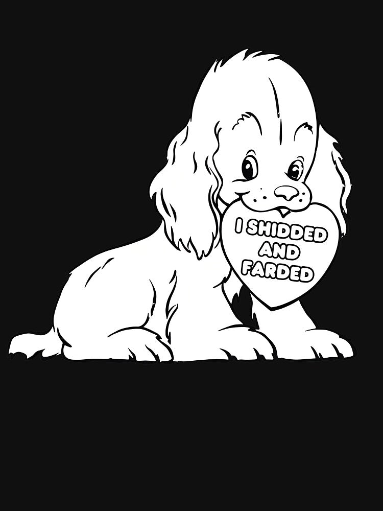 Dog Cartoon Heart Phrase Novelty by Random-Toon
