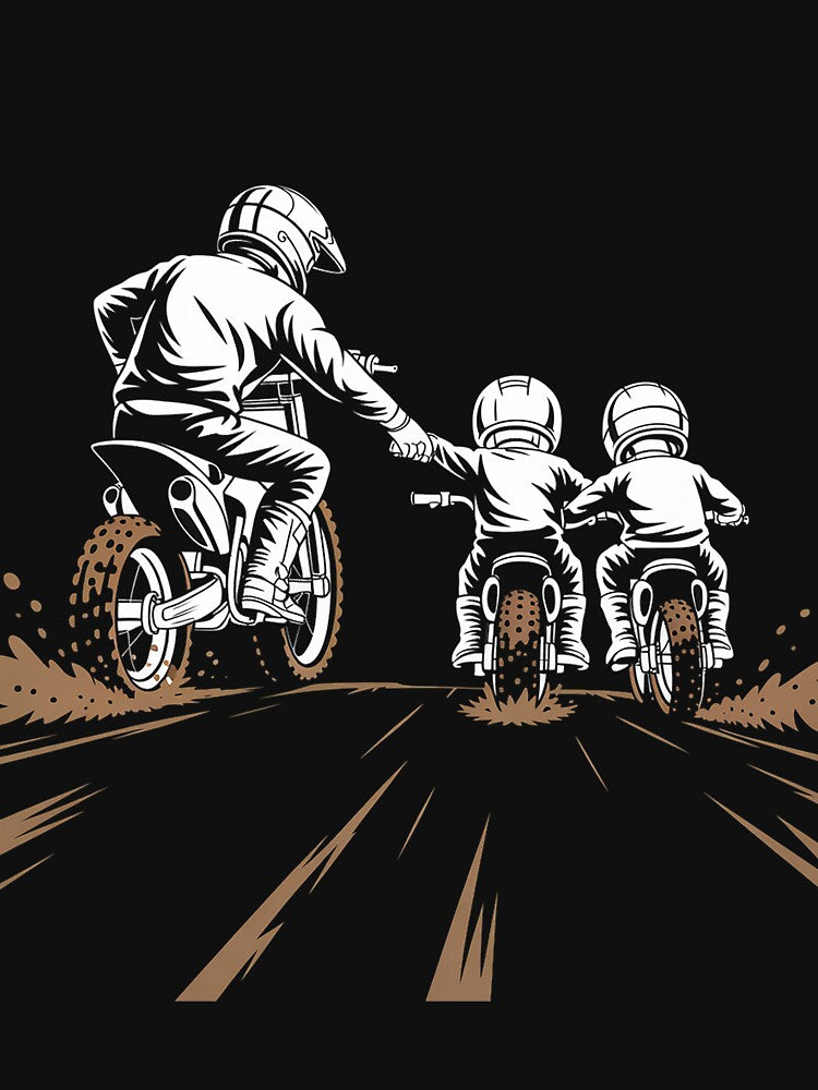 Cool Dad Dirt Bike Rider Motocross Father Son Biker Riding by FranzFriesen