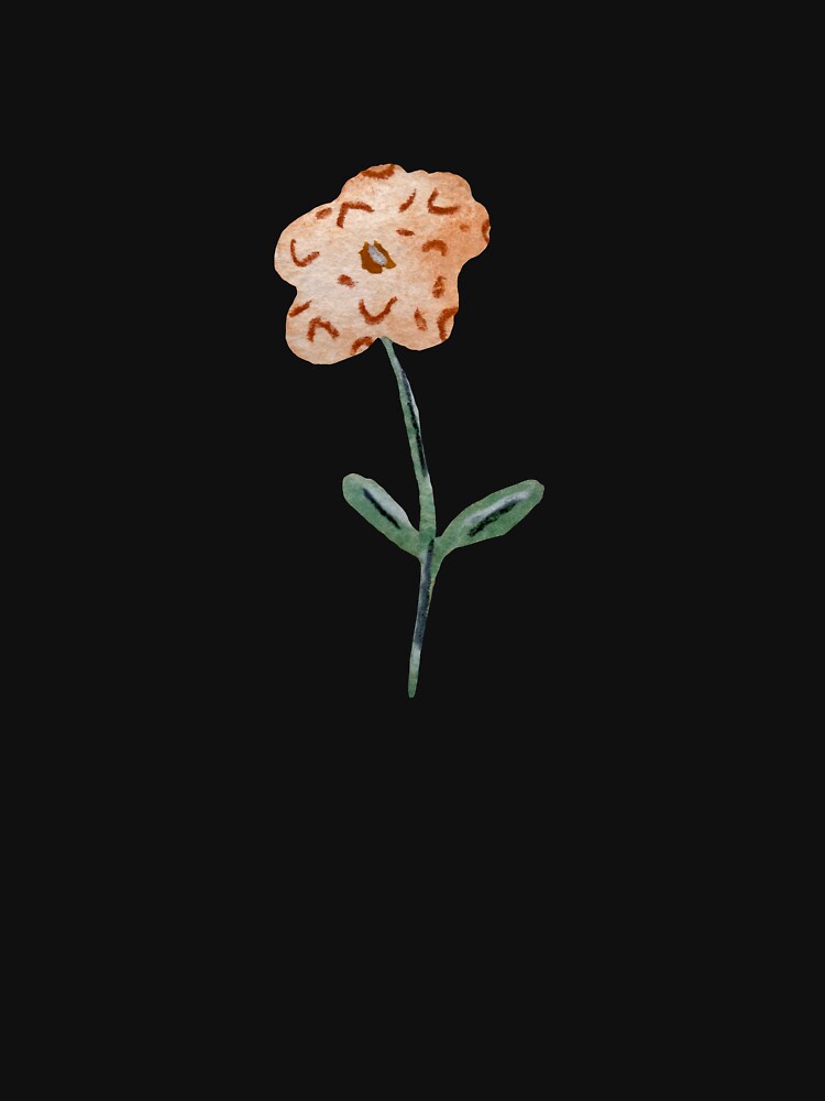 Flower dusty pink textured a watercolor sketch black by Yana Mustafina | Boho Soulful Designs