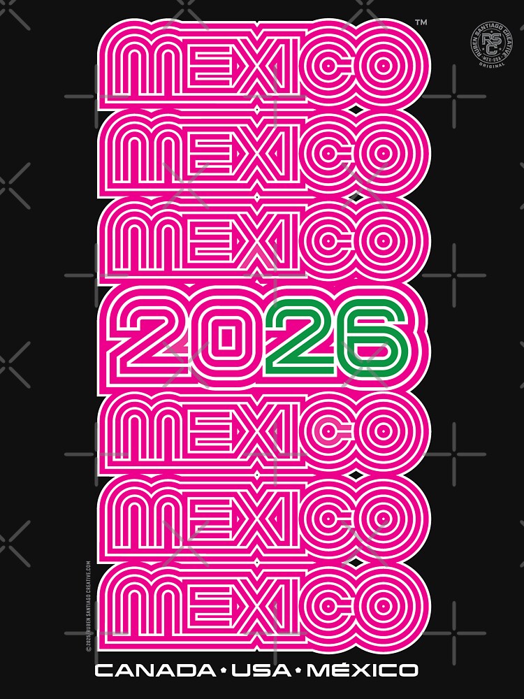 Mexico Retro Soccer 26 – Canada USA Mexico 26– Bold Vintage Typography by RSC-STORE