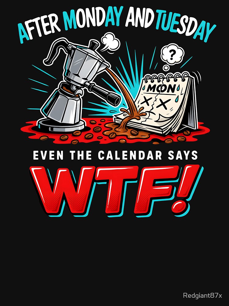 After Monday and Tuesday Even the Calendar Says WTF Work Week Humor for Coworkers by Redgiant87x