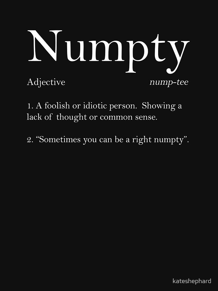 Numpty Definition Funny Scottish Banter by kateshephard