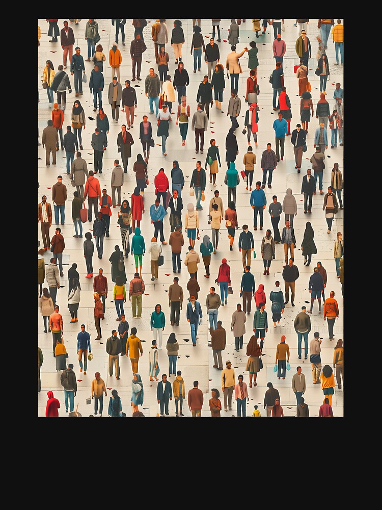 Colorful People Crowd by sheprint