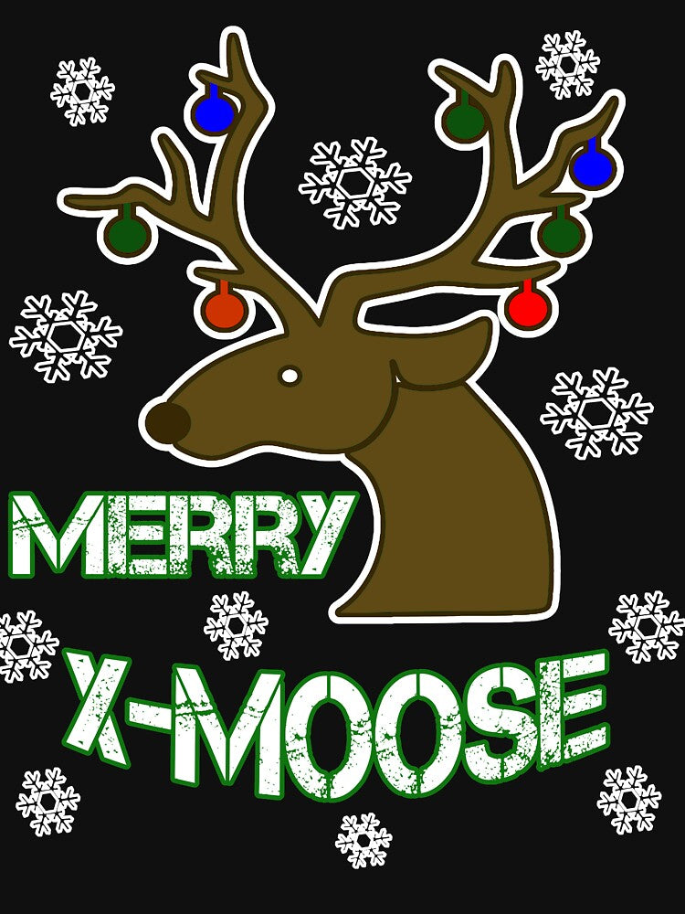 Merry X-Moose Reindeer Christmas by SharpThreadZ
