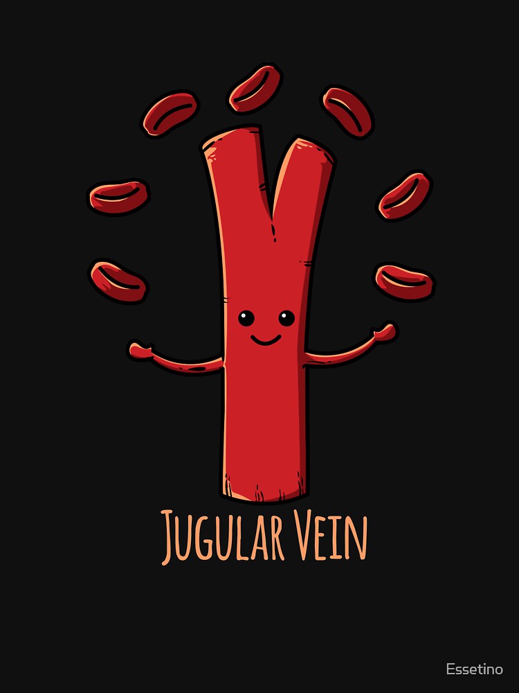Funny Anatomy Jugular Vein Nurse Doctor Medical Student by Essetino