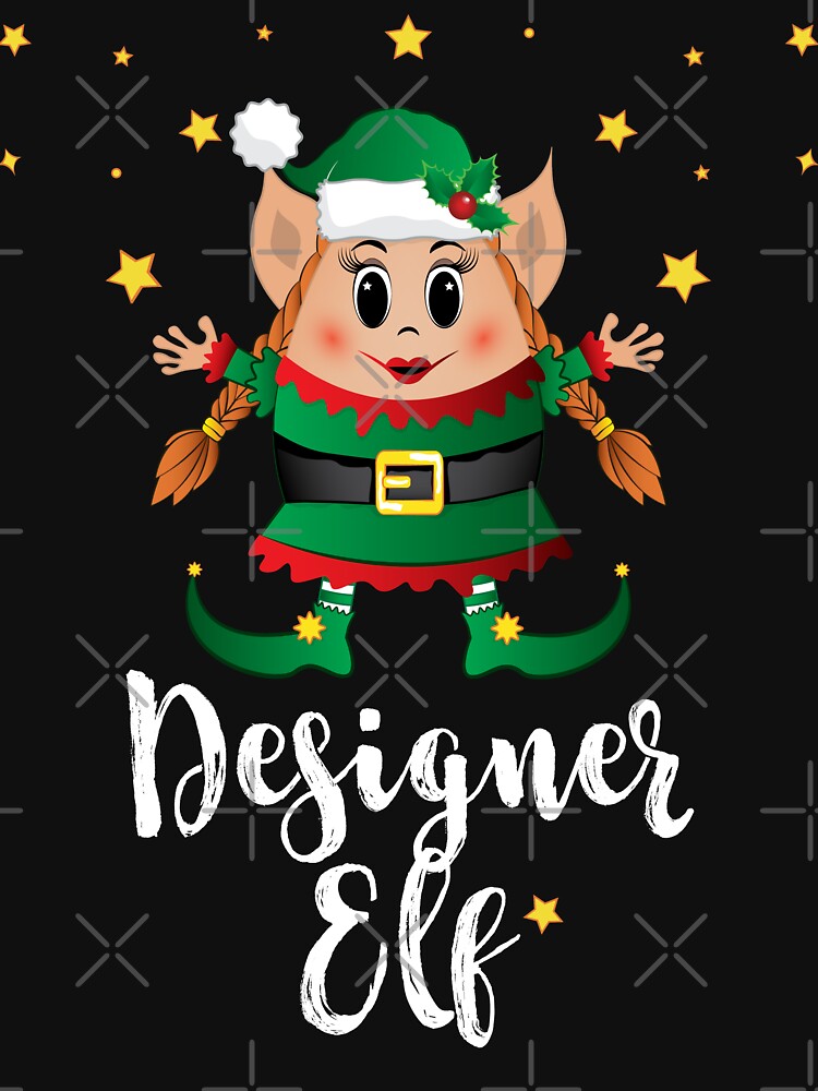 Designer Elf Squad Women Christmas Matching Family Group by ZNOVANNA