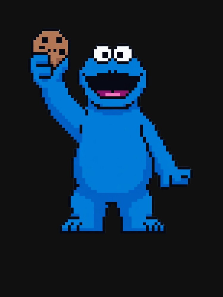 Retro 8bit Pixel Funny Cartoon Cookie by 8bit Revival Shop