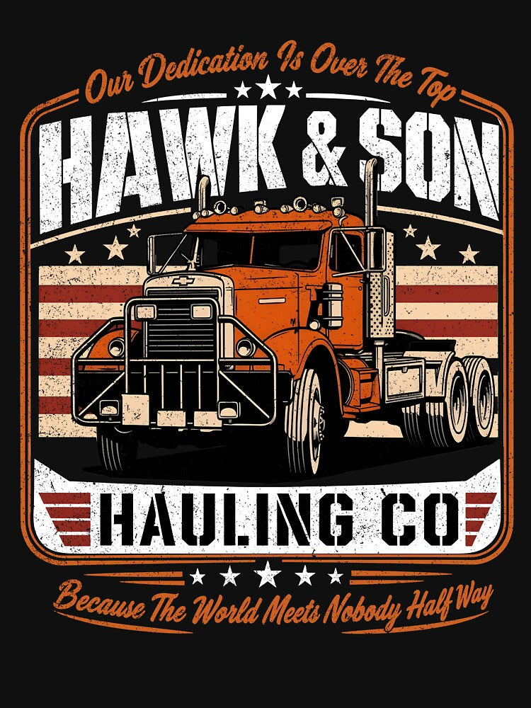 Over The Top Trucker Hawk and Son Vintage Arm Wrestling Movie Gift For Truck Driver Dad Gift by DropTheChan