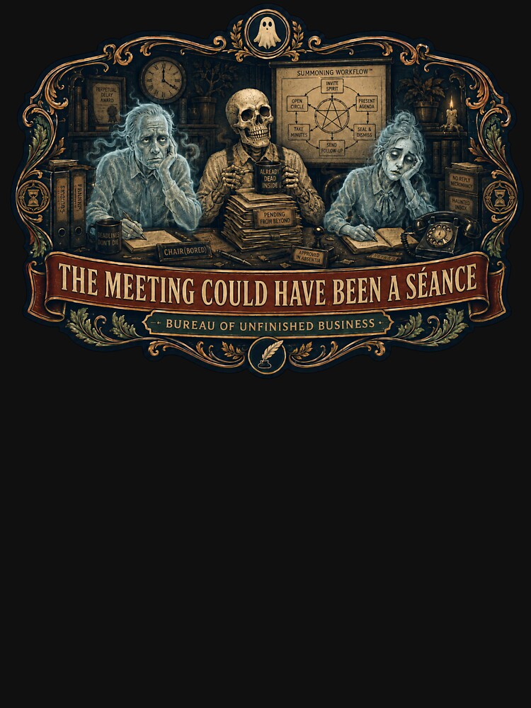 The Meeting Could Have Been a Séance – Paranormal Office Humor Design by Soft Panic Studio
