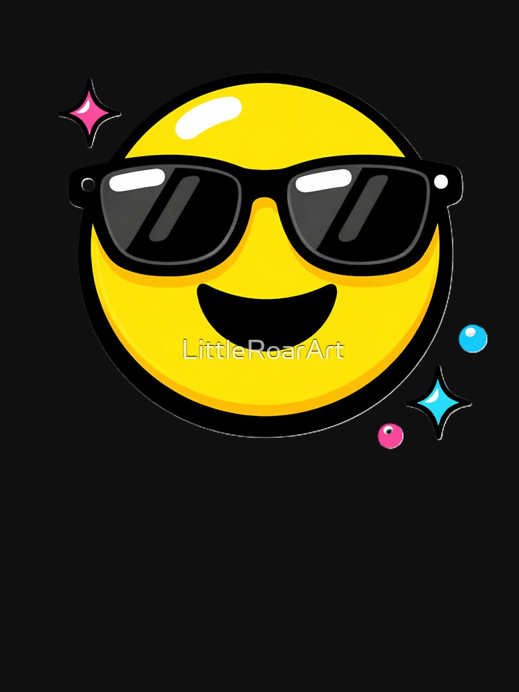 Happy Cool Smiley Y2K Aesthetic by LittleRoarArt