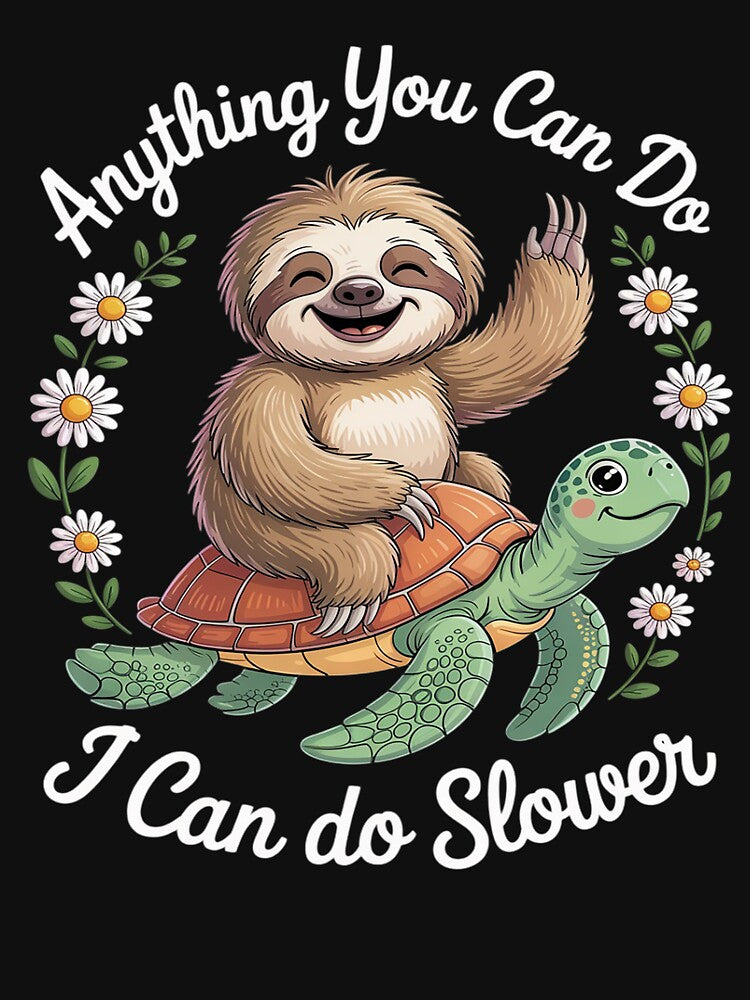 Funny Sloth Anything You Can Do I Can Do Slower by LeeEvans222