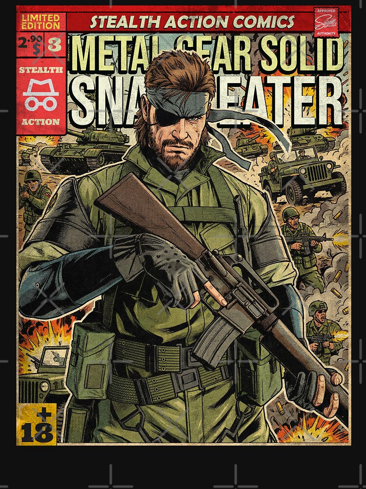 Metal Gear Vintage Comic Cover Gaming Art by Back2Collage